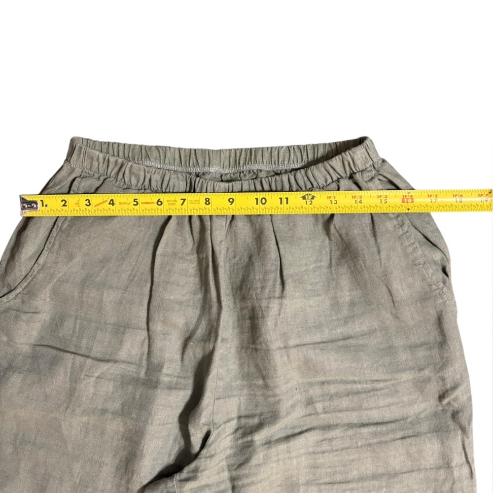Flax Ankle Cropped Pants olive green size small - Picture 11 of 11